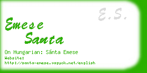 emese santa business card